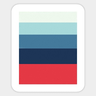 Minimal watercolor blue red artwork Sticker